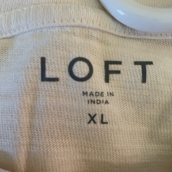 LOFT Cream with Gray Dots Tulip Hem Sweatshirt - Picture 3 of 6